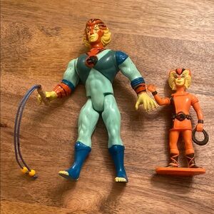 Vintage 1980s Thundercats Tygra and Wiley Willy Kat Figures LJN